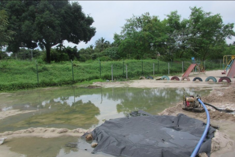 Speeltuin onder water